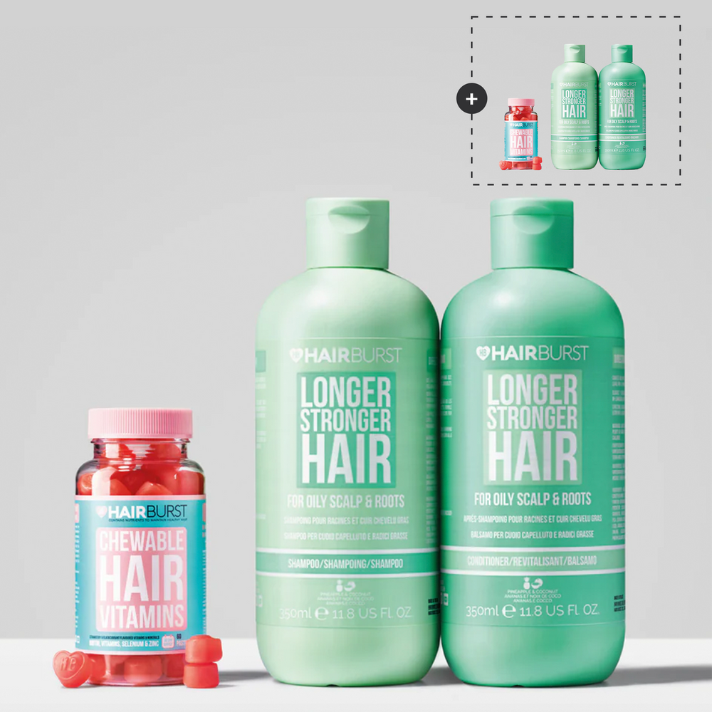 Set Shampoo e Balsamo per Capelli più Lunghi e Forti con Vitamine Gommose
