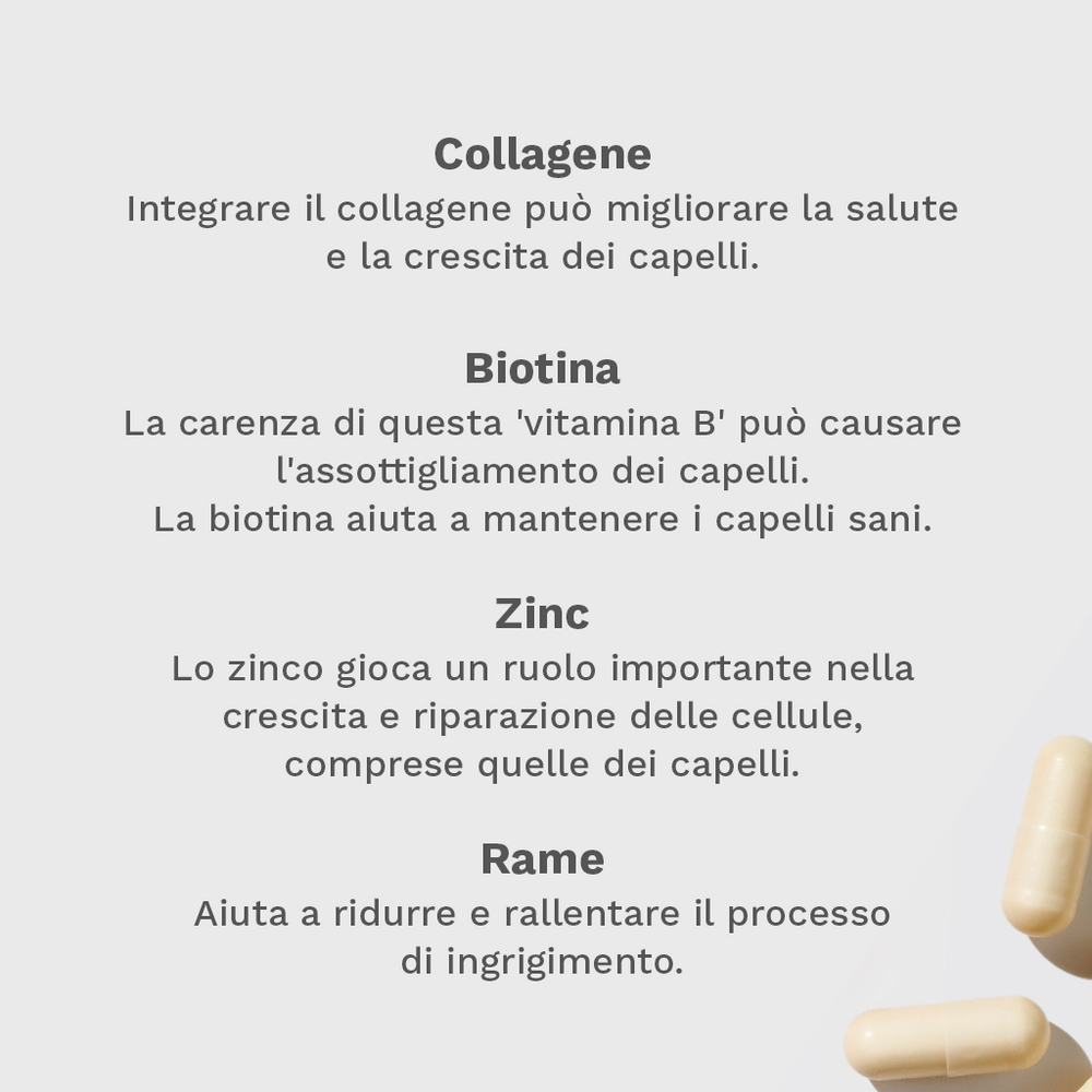 Vitamine in Capsula per la Crescita dei Capelli - 3 mesi