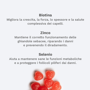 Vitamine Gommose per la Crescita dei Capelli - Trattamento di 3 mesi