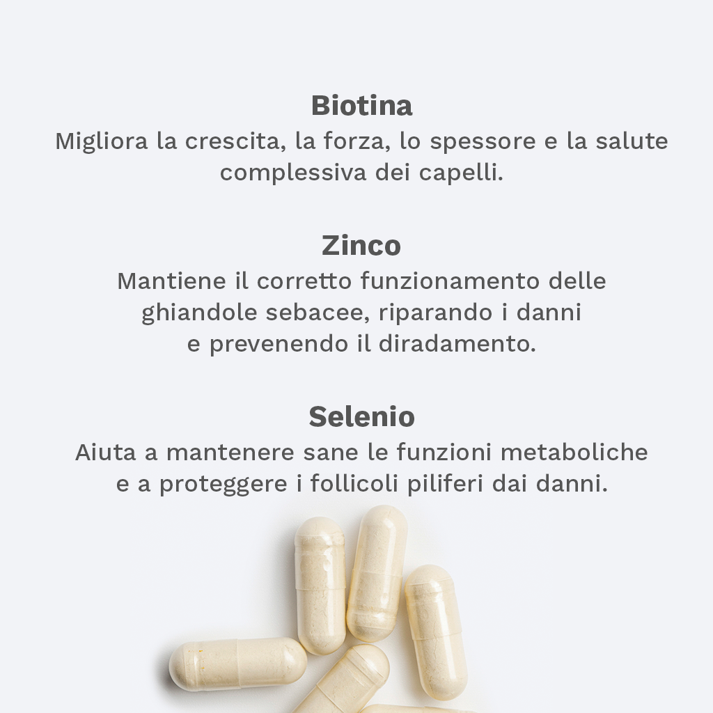 Vitamine in Capsula per la Crescita dei Capelli